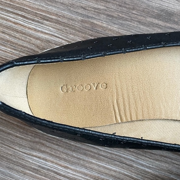 Polka Dot STAR Groove Black Flat Shoe Mary Jane Boho Ballet Cottage Kawaii Vegan - Picture 10 of 16